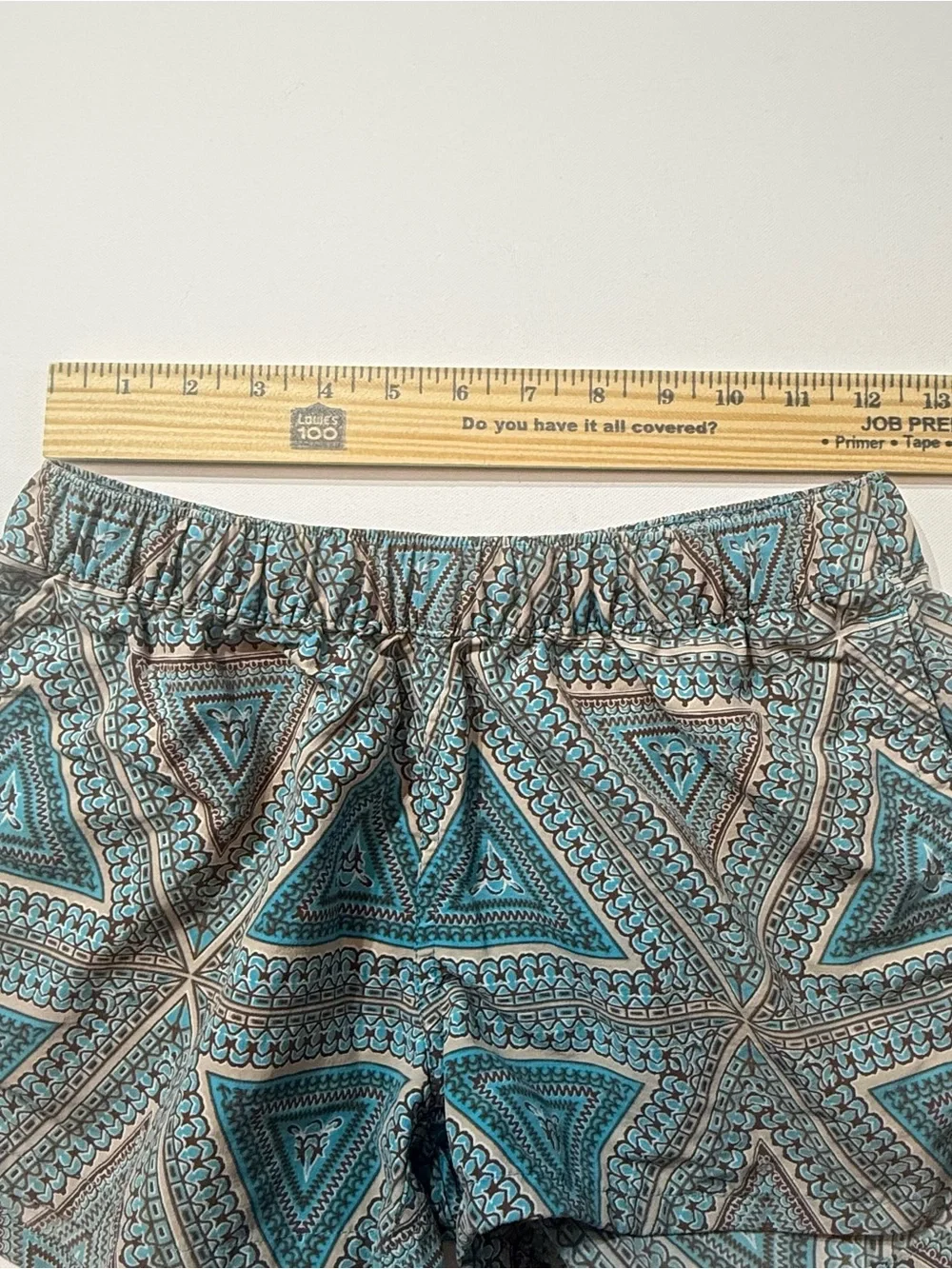 Patagonia Women’s Surf Trunks Board Shorts Teal Print Small